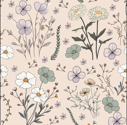 Attache-suce floral en mousseline de bambou